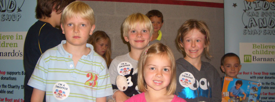 Children Swapping at the Swap Shop Session